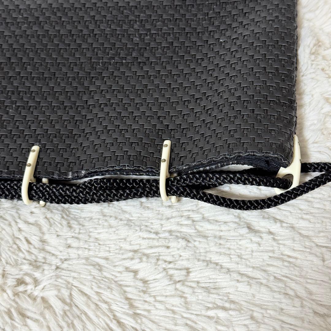 未使用・超希少✨順理庵　螺鈿合切袋　レザー　西陣織　牛革織　ブラック　公式完売品