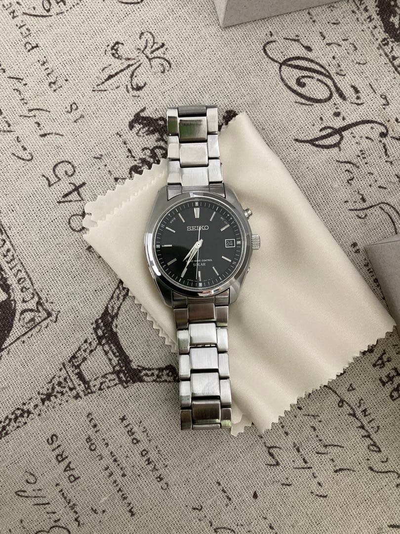 美品！ SEIKO セイコー メンズ 電波ソーラー ブラック sbtm159