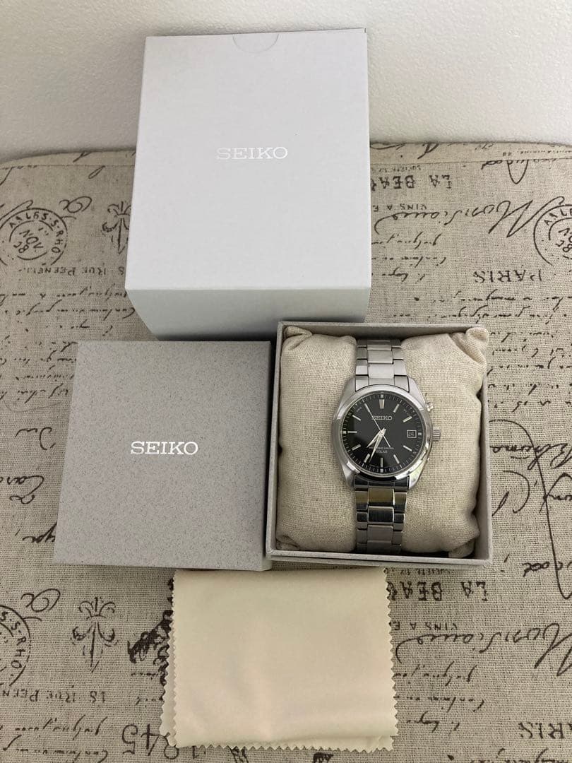 美品！ SEIKO セイコー メンズ 電波ソーラー ブラック sbtm159