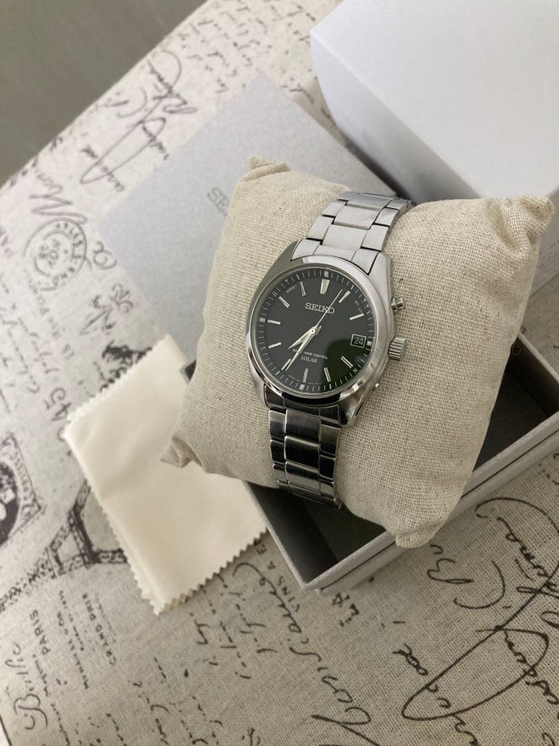 美品！ SEIKO セイコー メンズ 電波ソーラー ブラック sbtm159