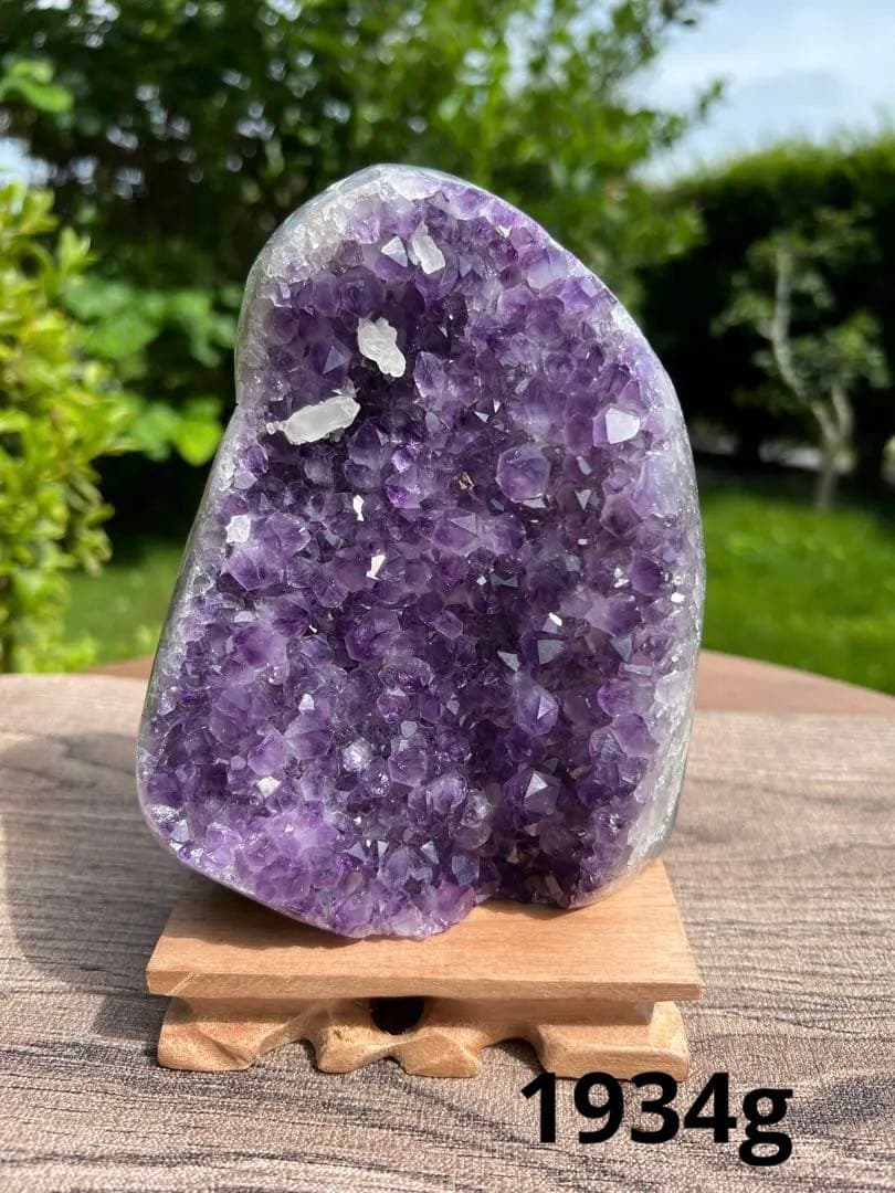 217 高品質アメジストドーム クラスター カルサイト共生　ウルグアイ産