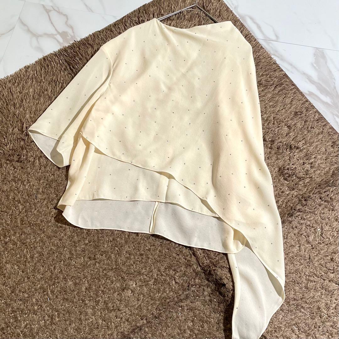 現行未使用級✨ セリーヌ CELINE アシンメトリーブラウス ラインストーン