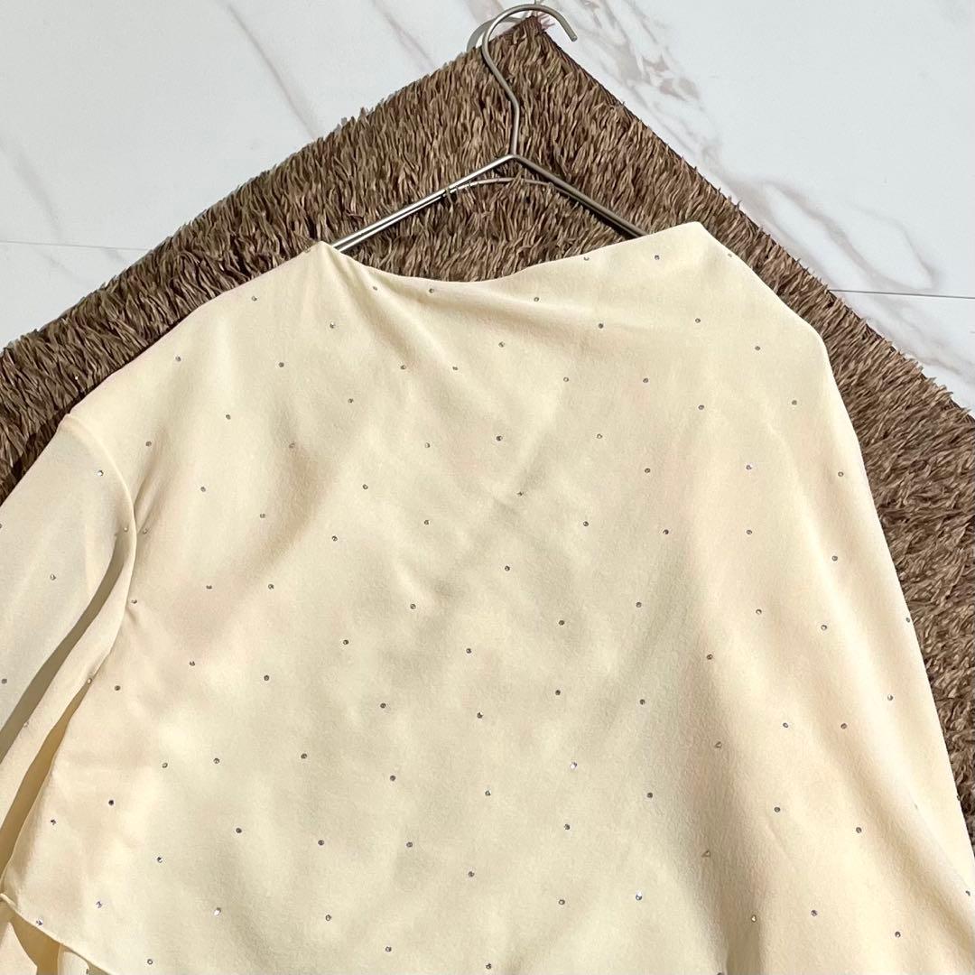 現行未使用級✨ セリーヌ CELINE アシンメトリーブラウス ラインストーン