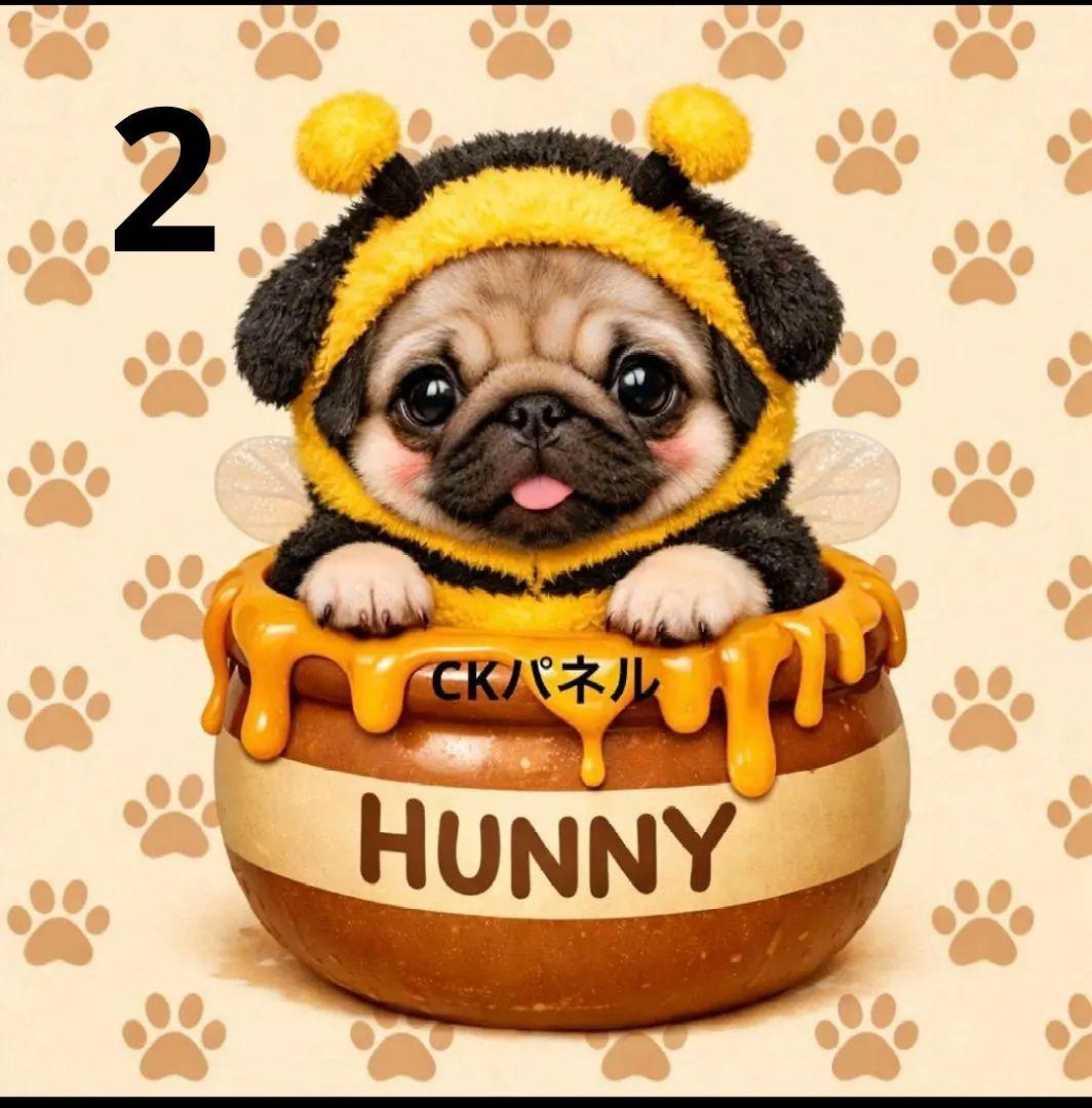 ご確認用　A207 HUNNYわんこ柄　ハンカチ　ハンドメイド12/29