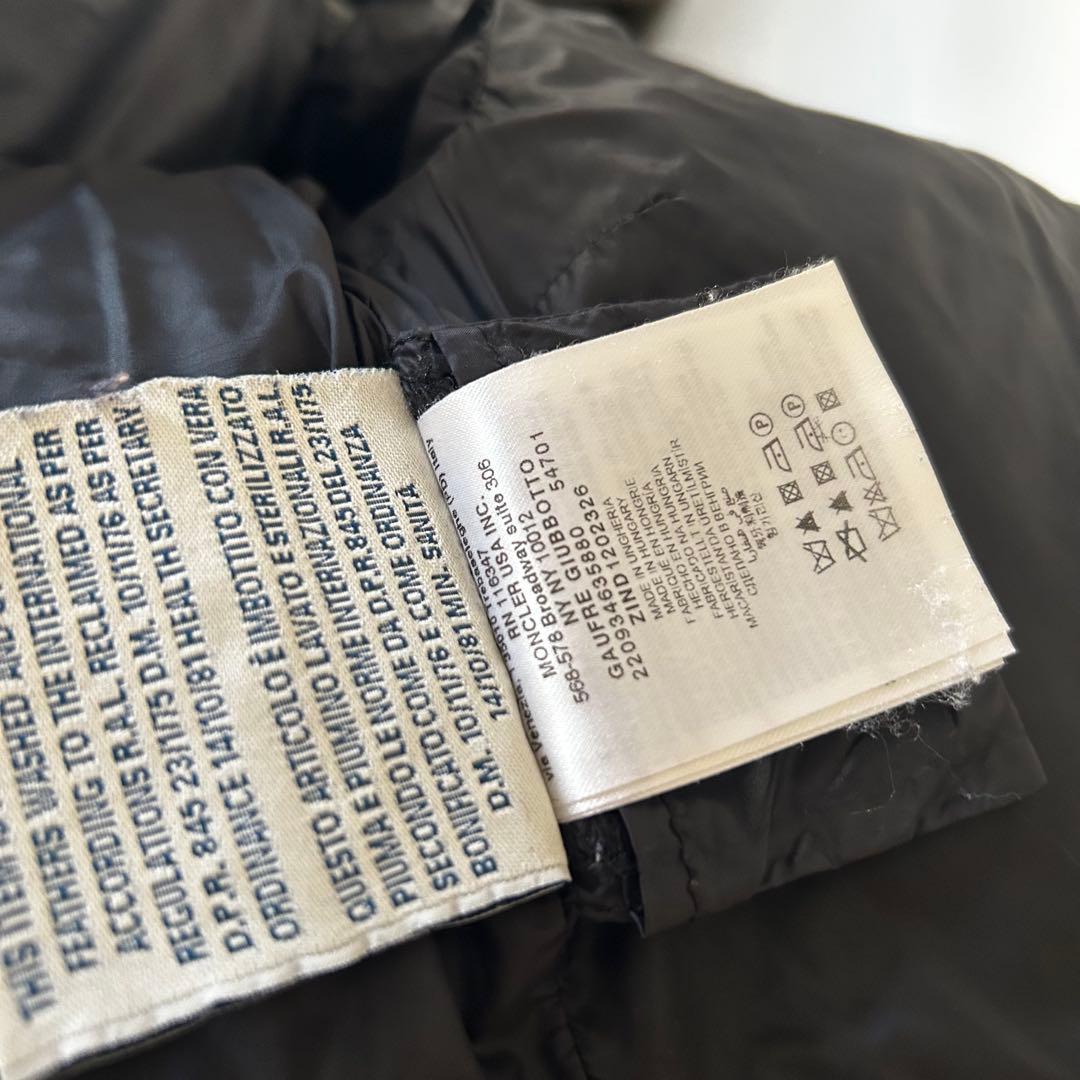 モンクレール GAUFRE ゴーフル ドッキング ダウン ジャケット 0 黒