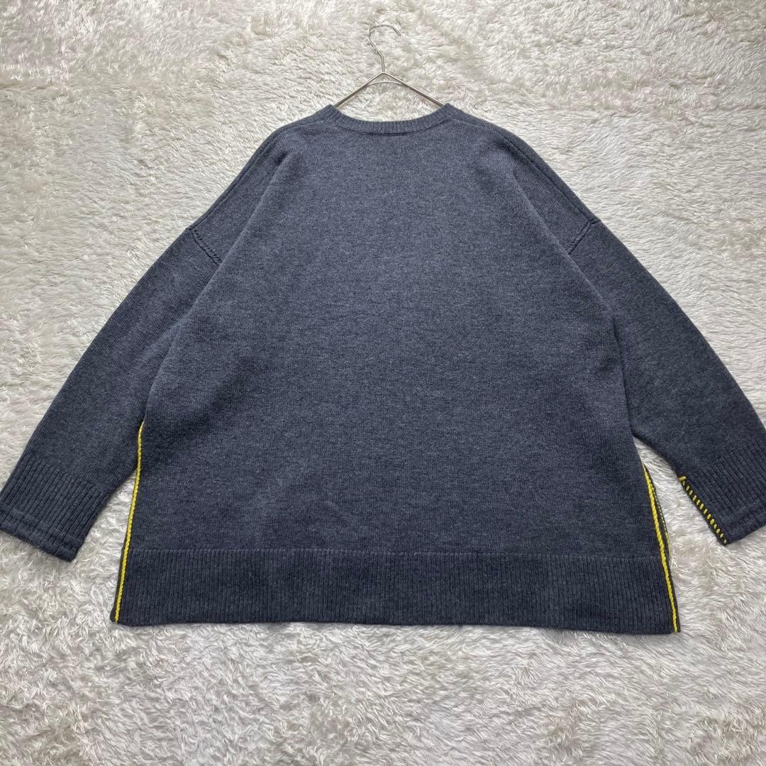 23AW✨ エンフォルド ルーズボックスプルオバーニット　サイドスリット　グレー