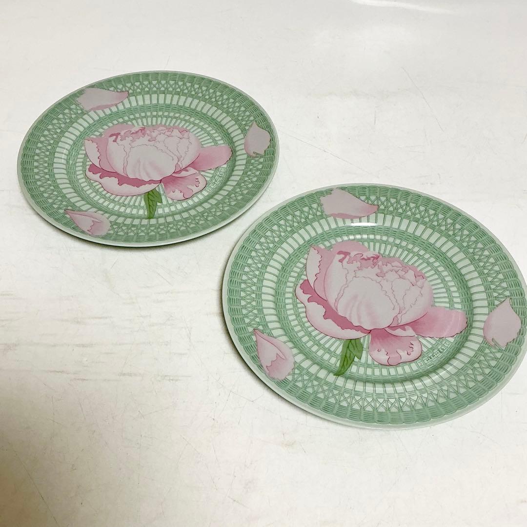 HERMES ピヴォワンヌ　Pivoines Roses ピオニー花柄皿 セット