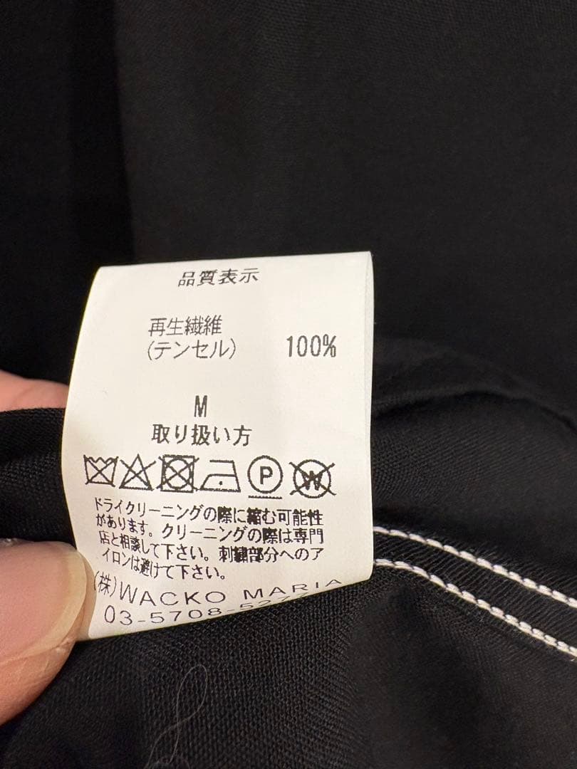 【未使用】WACKO MARIA 50's オープンカラーシャツ ブラックM