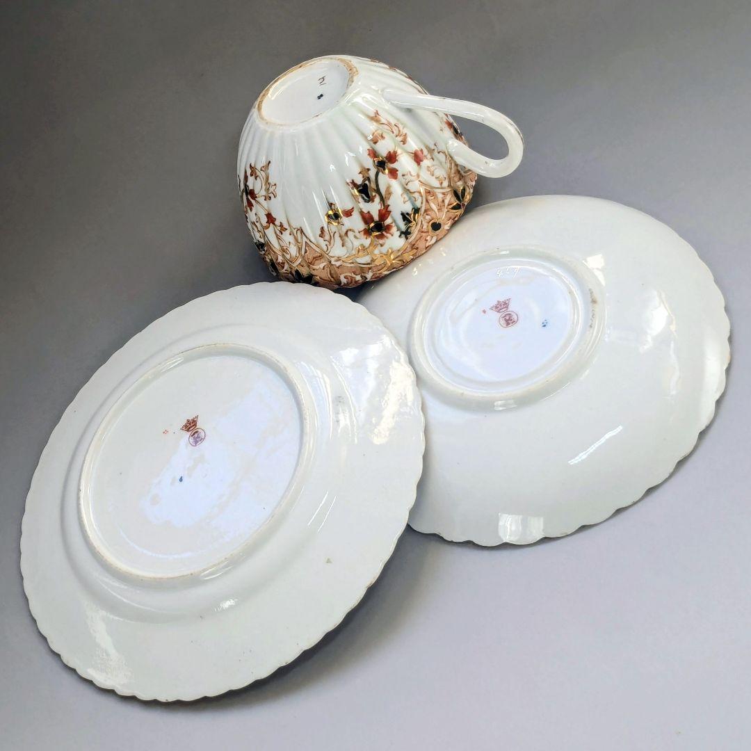 英国アンティーク　サミュエルラドフォード　1800年代トリオ　カップ＆ソーサー