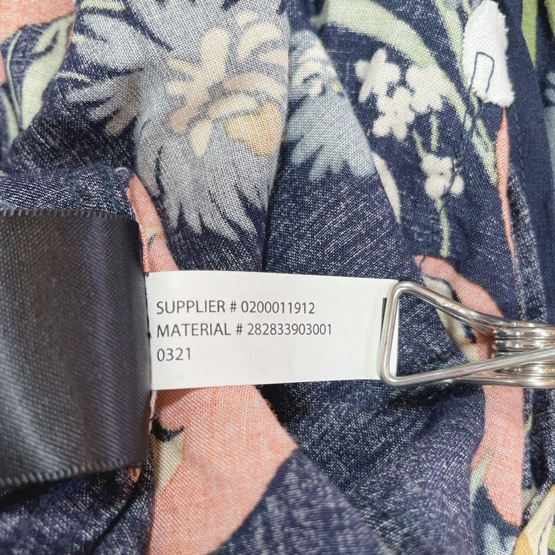 美品 RRL ダブルアールエル アロハシャツ 花柄 総柄 レーヨン ネイビー