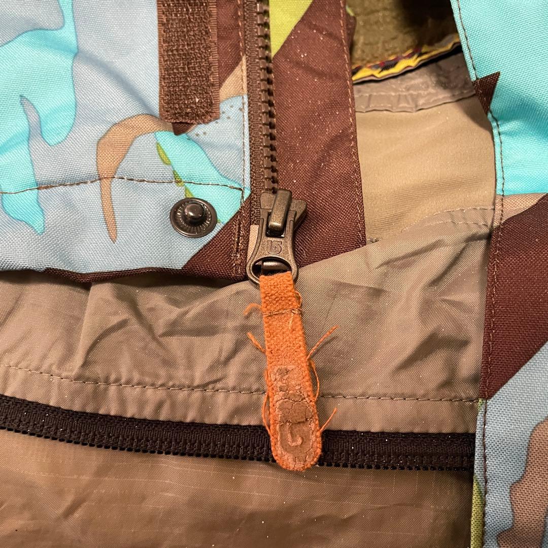 Burtonバートンスキーウェアスノーボードジャケットパーカーフード付青水色茶色