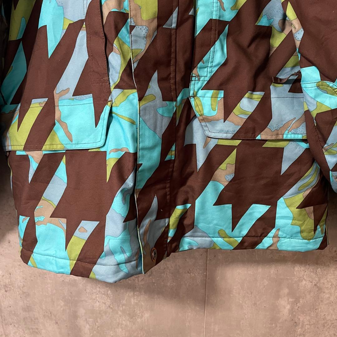 Burtonバートンスキーウェアスノーボードジャケットパーカーフード付青水色茶色