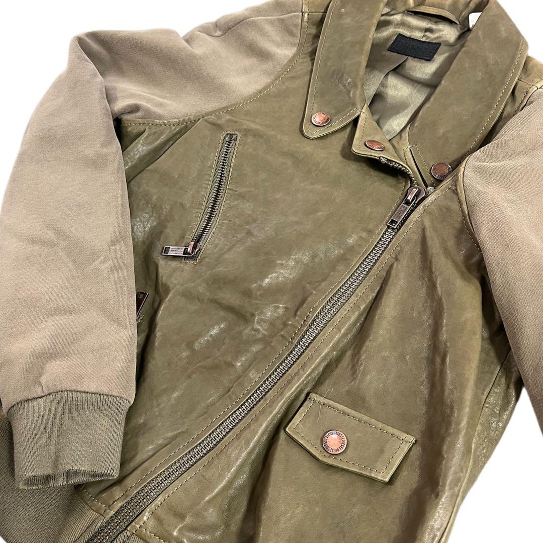 DIESEL ディーゼル　オリーブグリーン ジャケット　ライダース