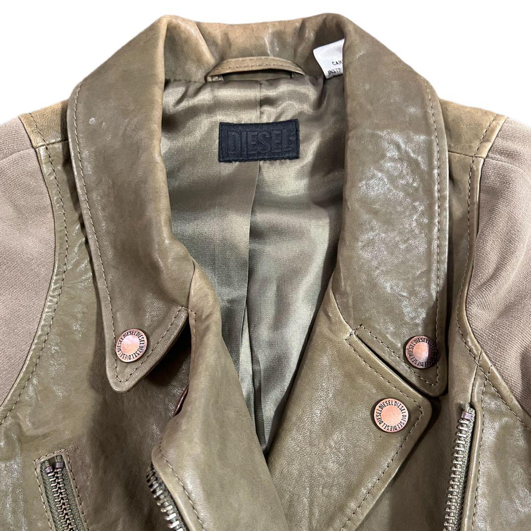 DIESEL ディーゼル　オリーブグリーン ジャケット　ライダース