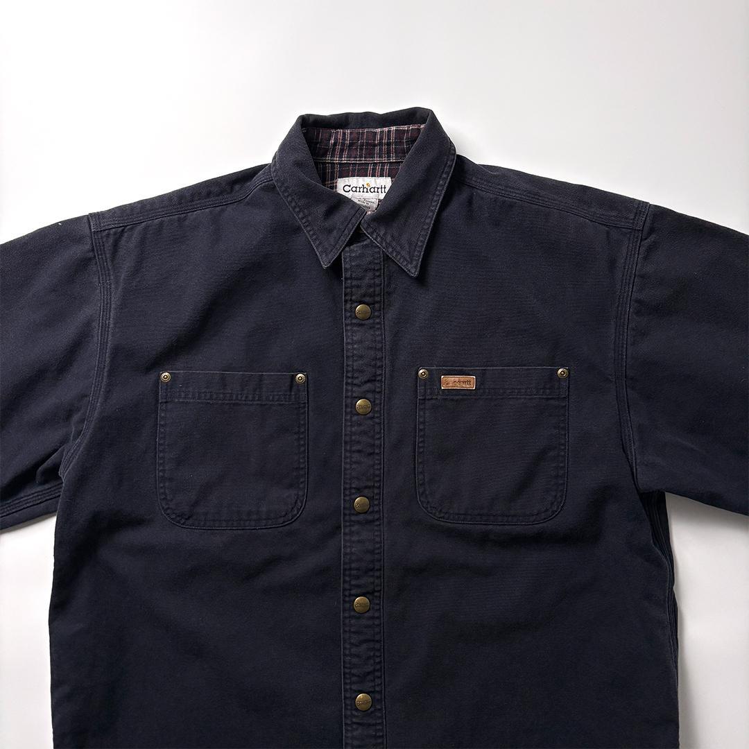 carhartt ダックシャツ ネルライナー M ダークネイビー ネルシャツ