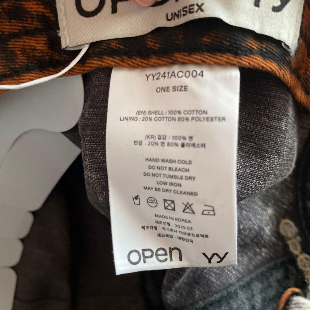 Open Yy オープンワイワイ　グレー　コットンキャップ　韓国