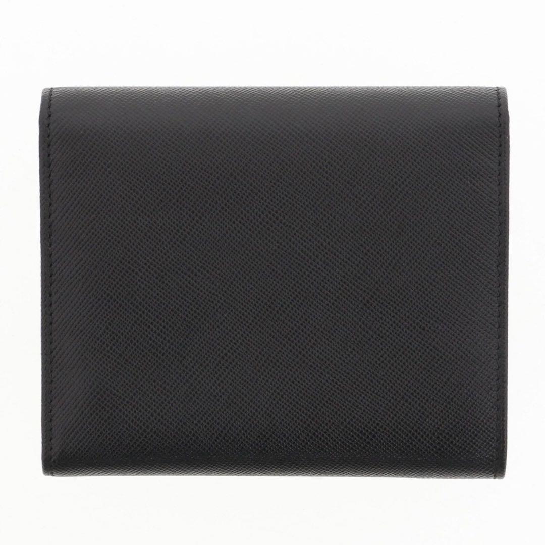 PRADA プラダ 三つ折り財布 ブランド ブラック系 ウォレット 三角ロゴ