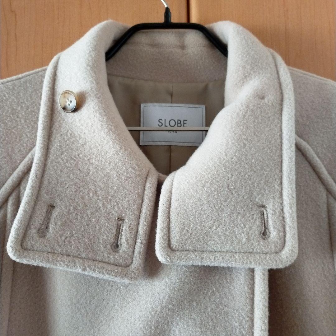 SLOBE IENA スタンドコクーンコート　38 ベージュ