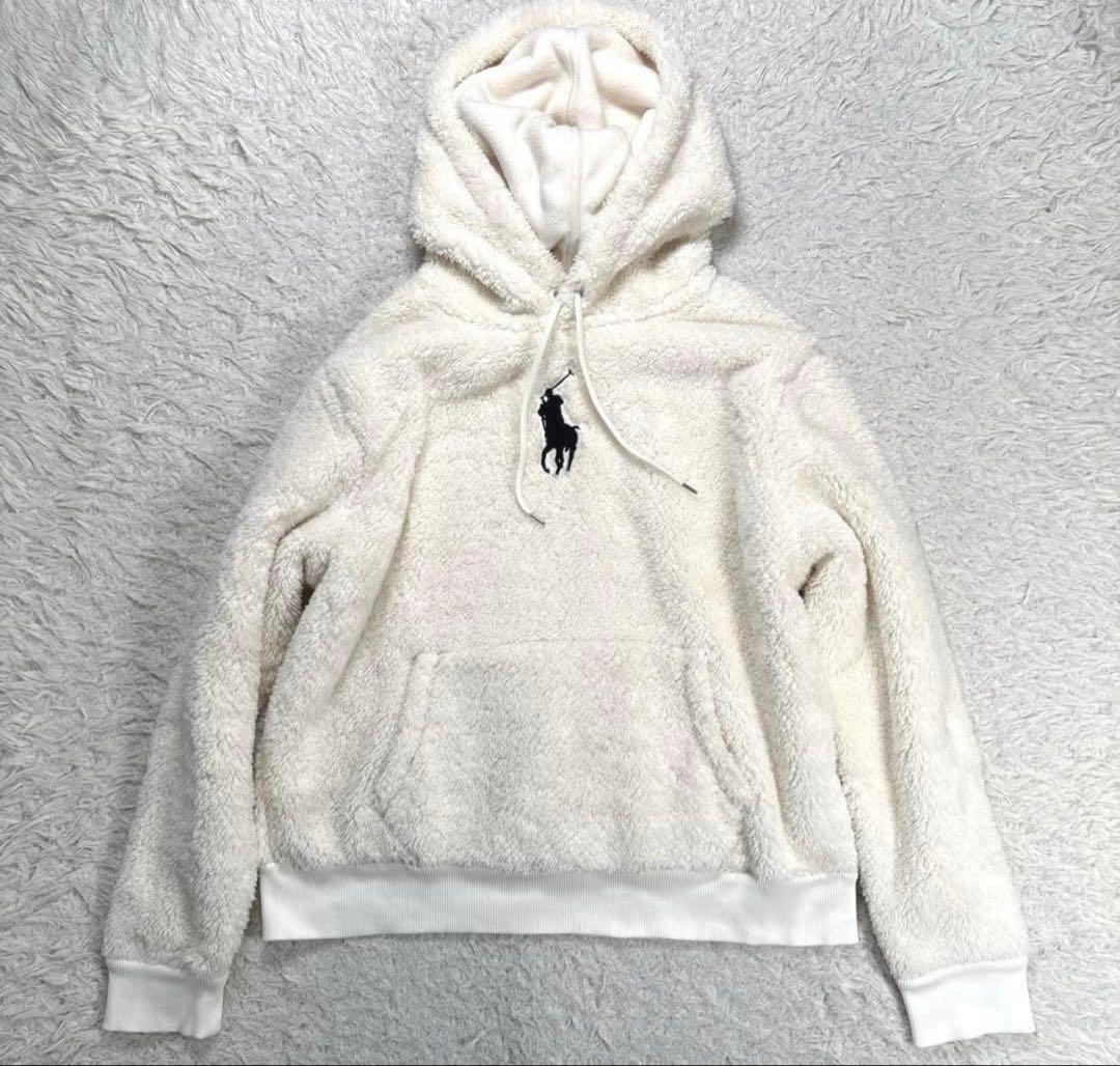 ✨美品・XL✨ラルフローレン　ボアパーカー　プルオーバー　ビッグポニー刺繍　現行