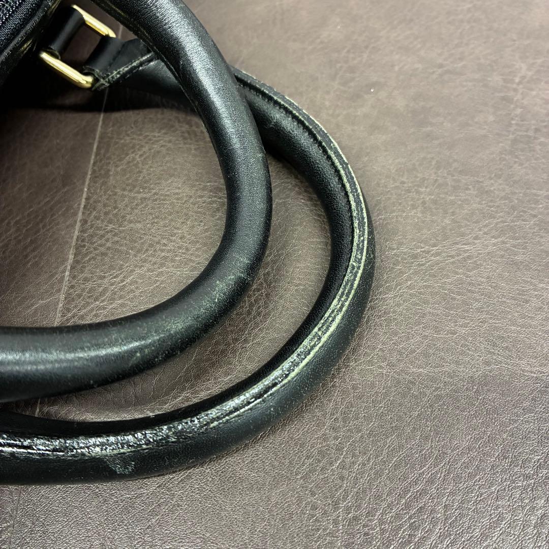 【鑑定済み】Burberry ミニボストンバッグ ブラック