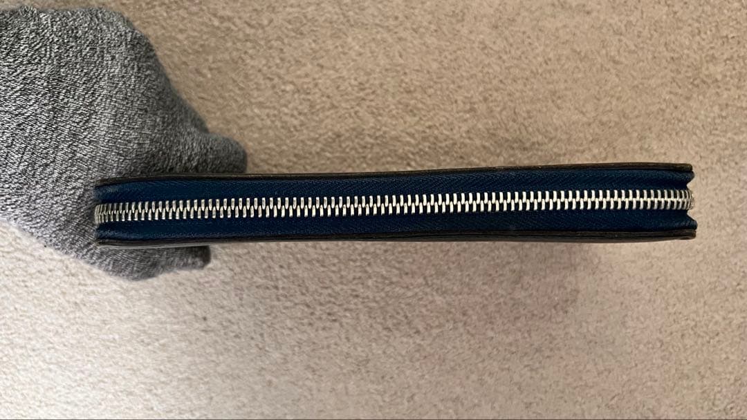 LOUIS VUITTON エピ ジッパーウォレット アンディゴブルー