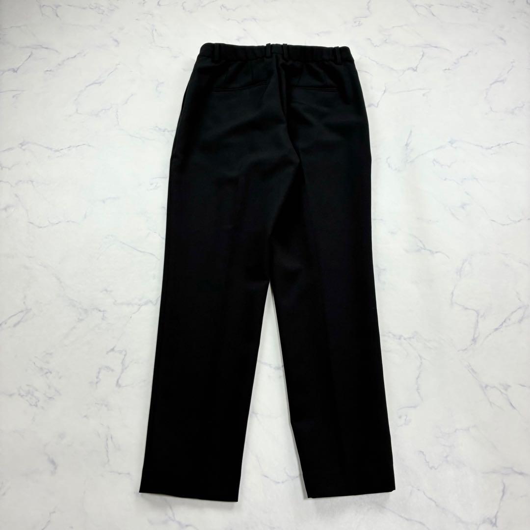 PLST　パンツスーツ　セットアップ　ノーカラージャケットM　パンツL　ブラック