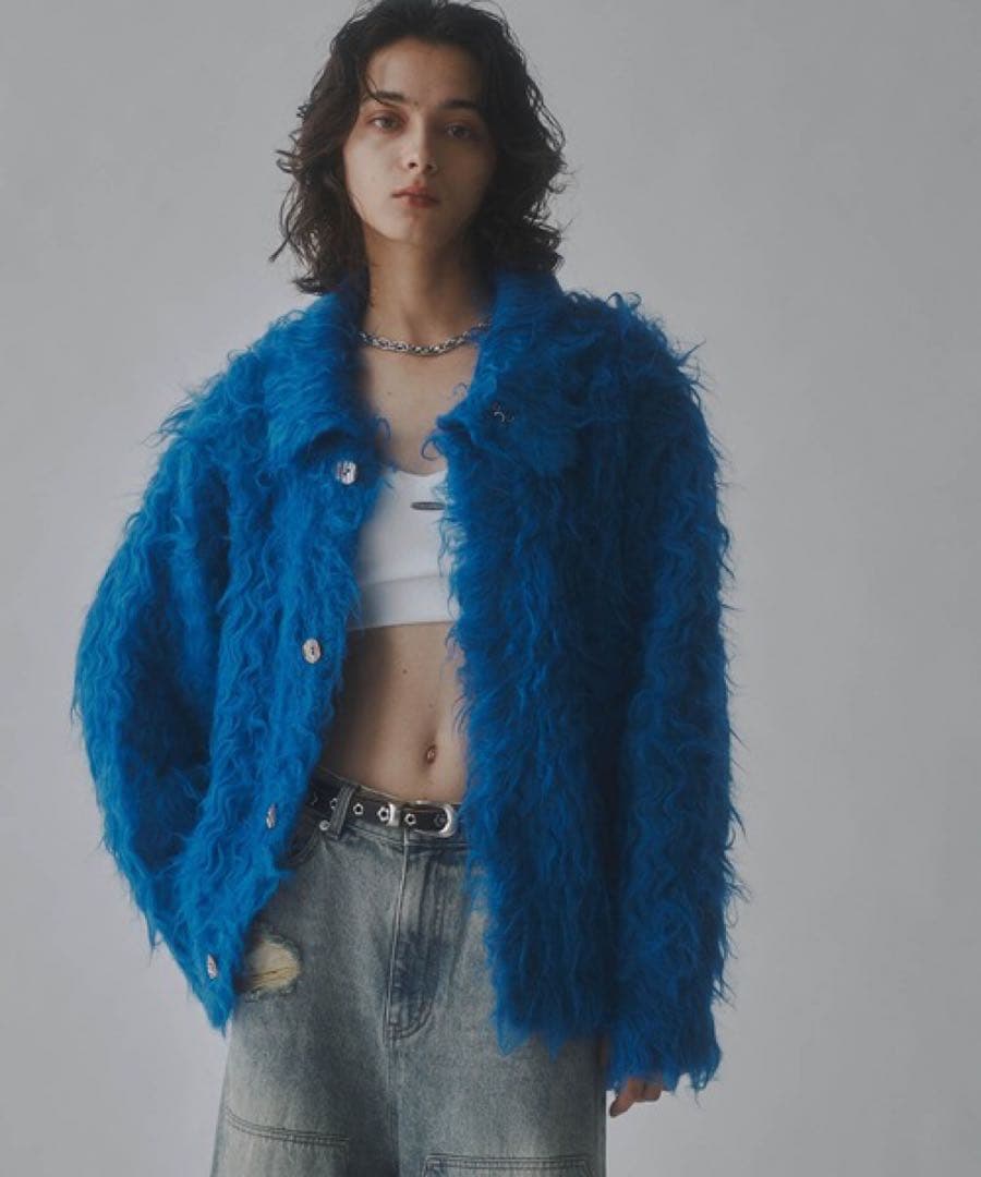 メゾンスペシャル 久遠 別注 シャギー ニット シャツ