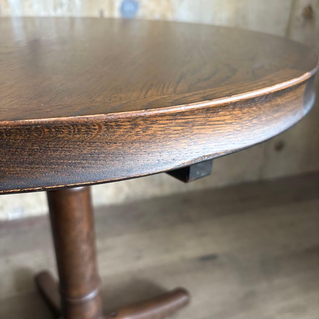 オーク材　ラウンドコーヒーテーブル