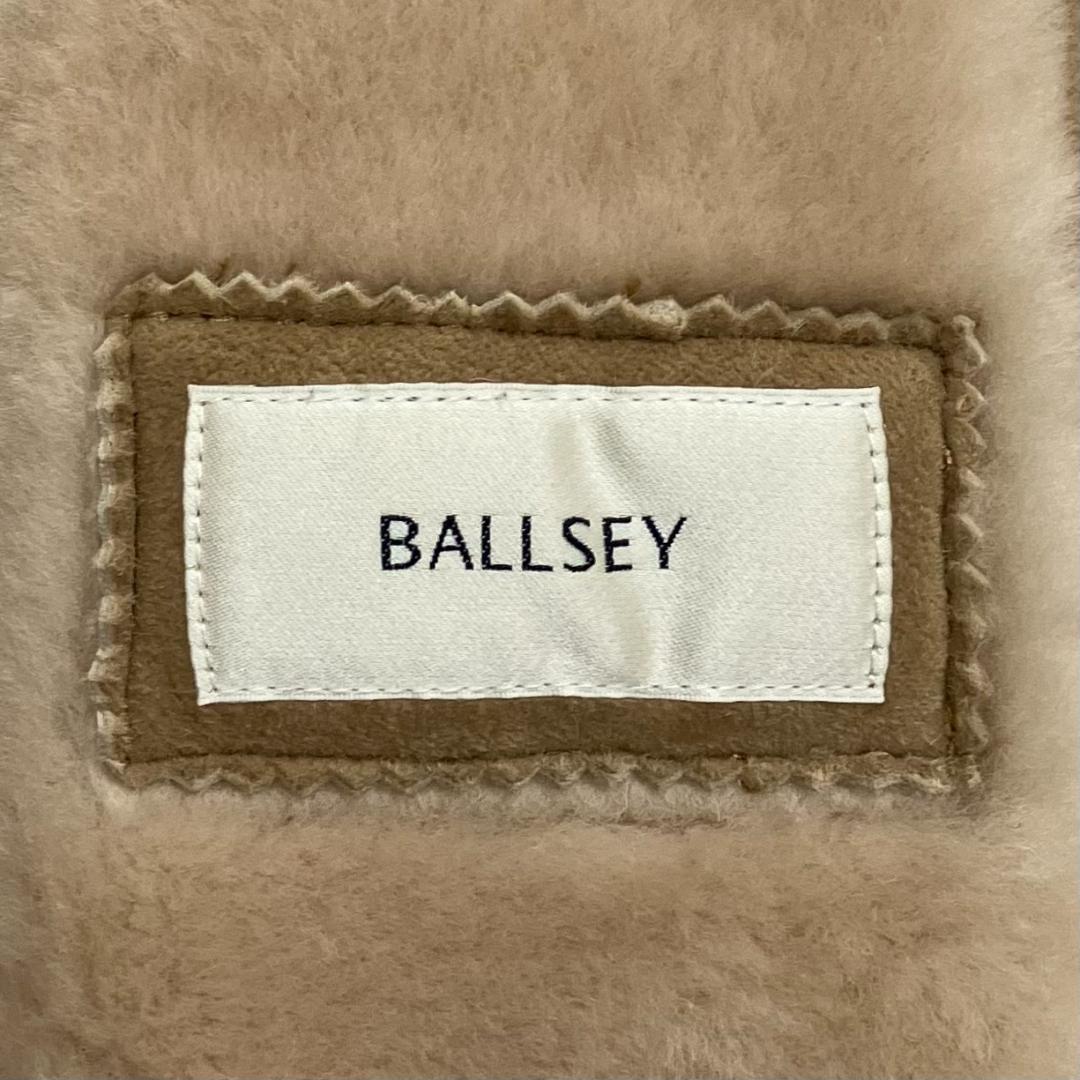 美品✨Ballsey ボールジィ リアルムートン ポンチョ 羊革 ボア キャメル
