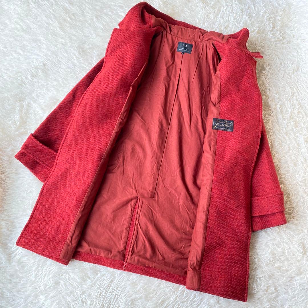 【未使用/希少】23区 イタリア生地使用　ダッフルコート ウールツイード　大きい