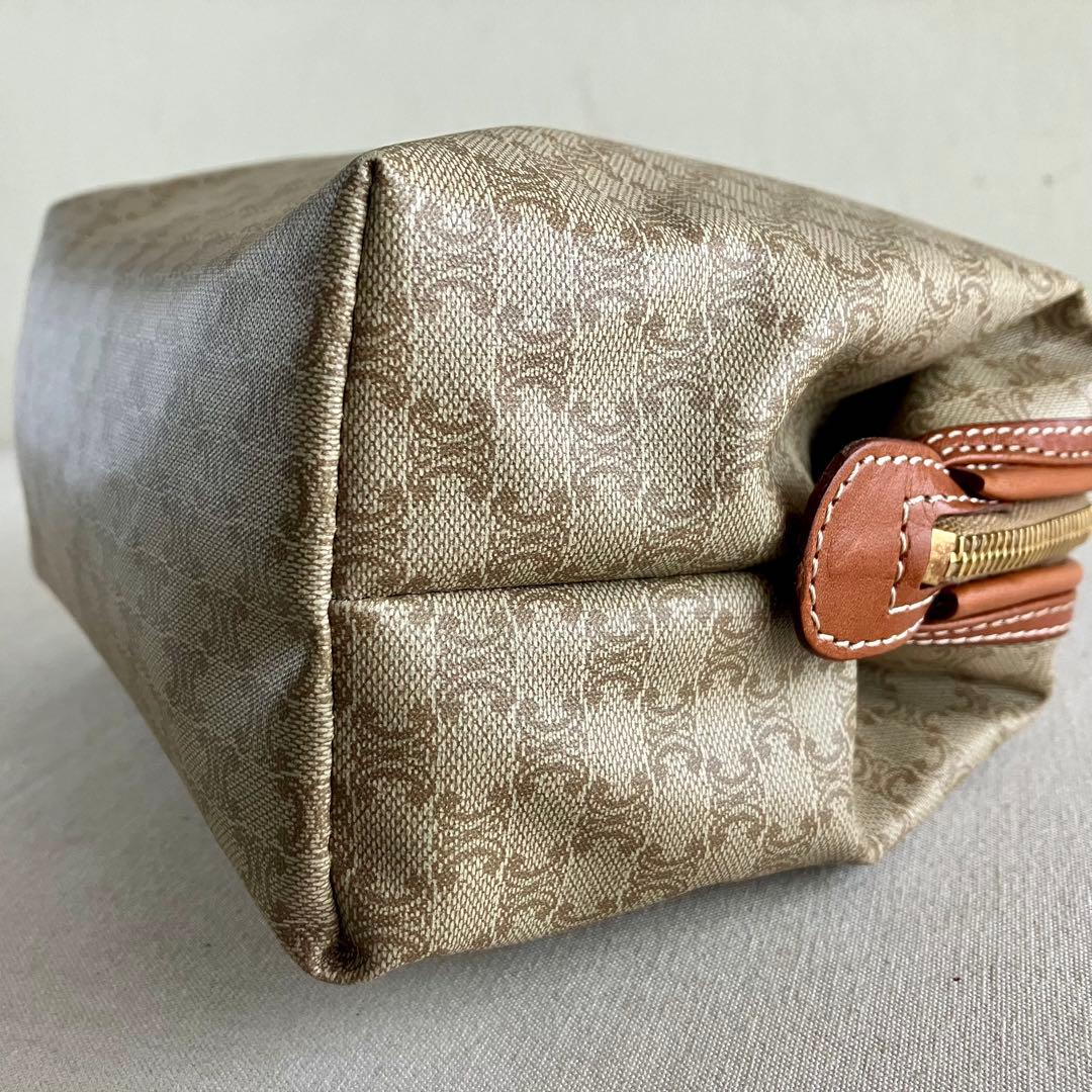 バッグ Celine Macadam Vanity Pouch Bag Brown