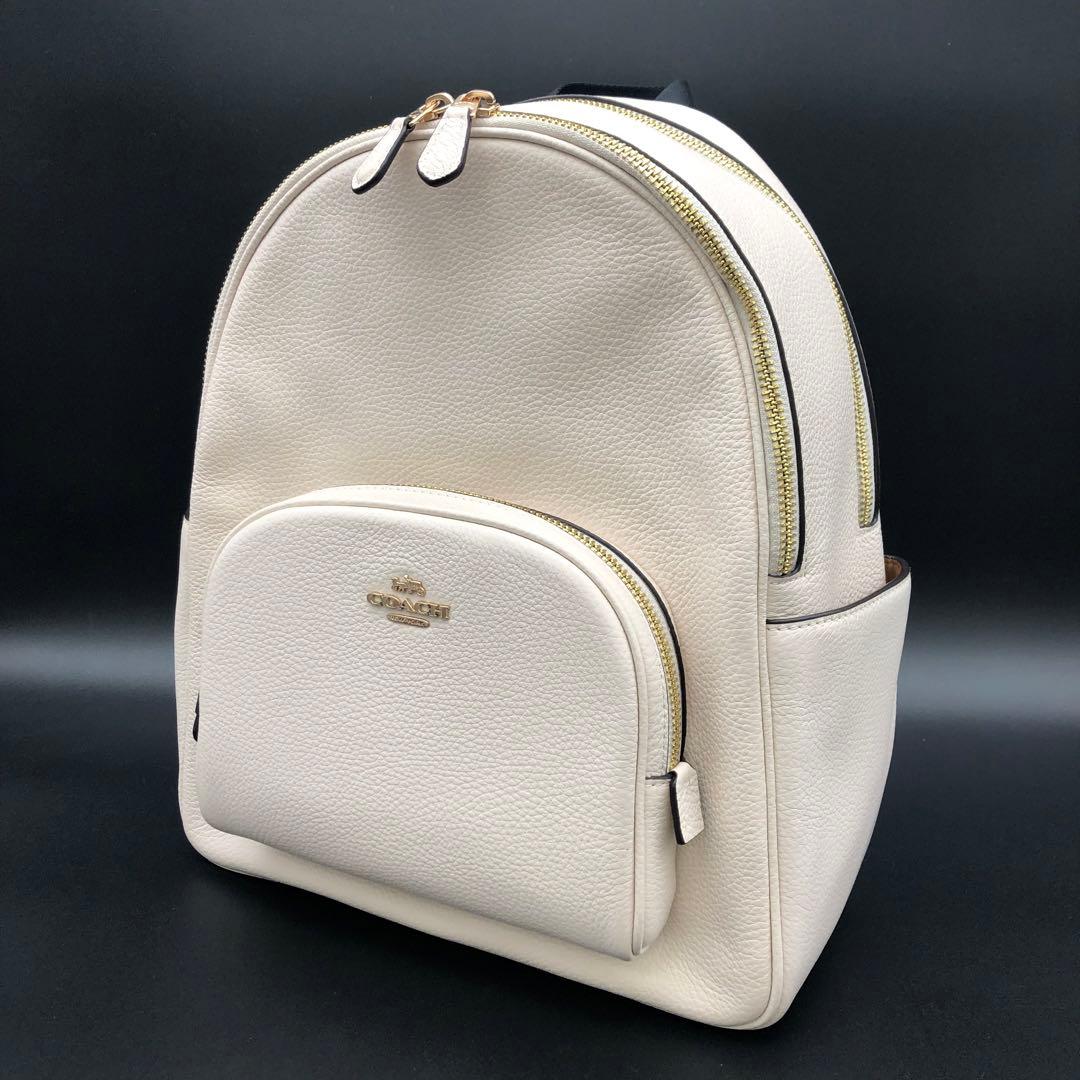 R【新品未使用品】コーチ　COACH ベージュ　レザーリュック