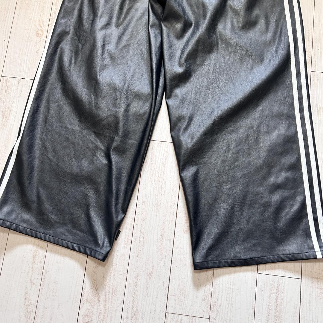 ADRER アドラー フェイクレザー セットアップ ジップパーカー ワイドパンツ