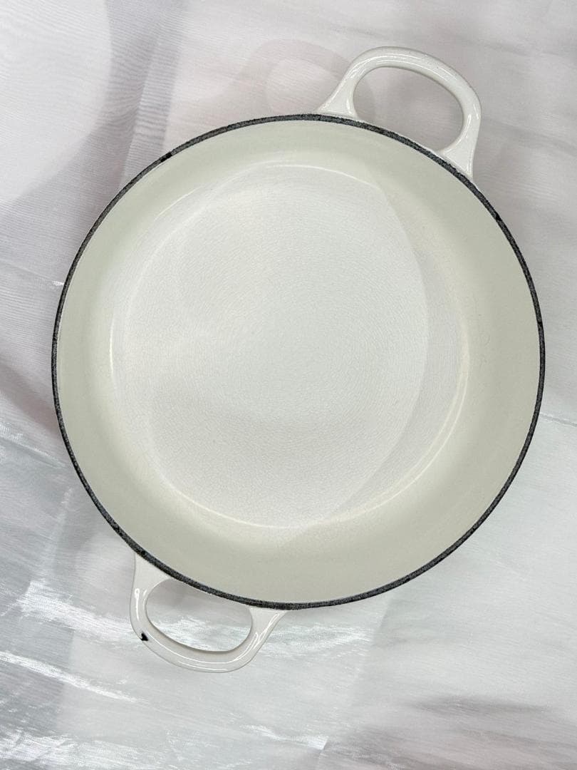 【希少】ル・クルーゼ 22cm ロータイプ パウダーピンク