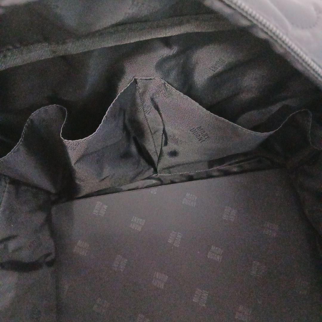 MARY QUANT 2way キルト ディジーボストンバッグ ブラック 大容量