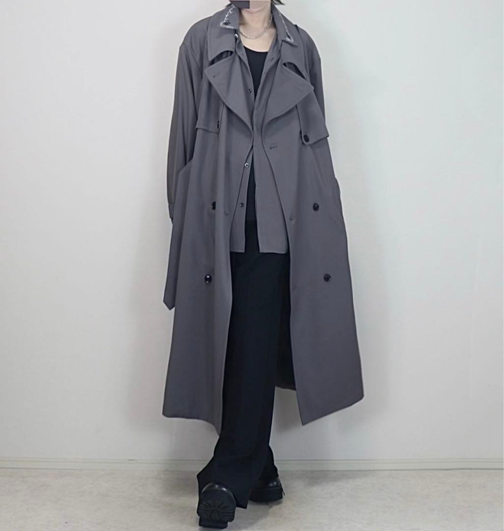 【美品】Loose/ルース モードオーバー ハイネックトレンチコート