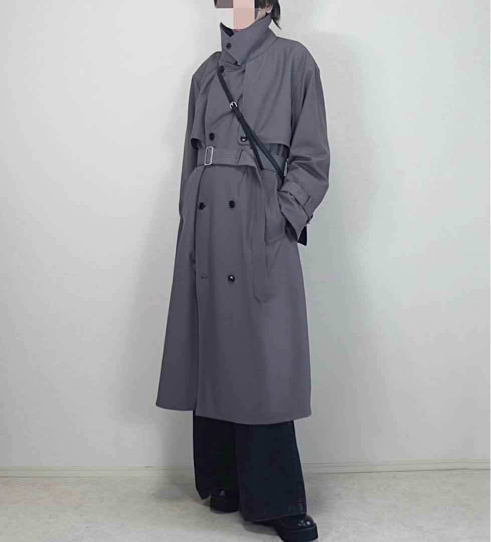 【美品】Loose/ルース モードオーバー ハイネックトレンチコート