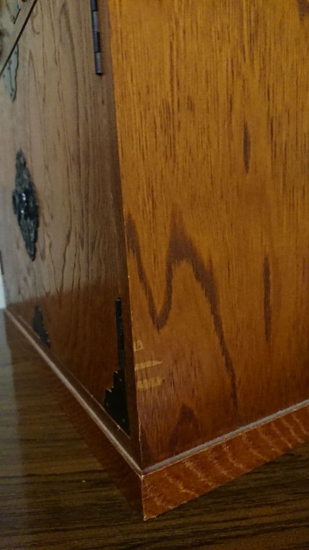 【当時の保証書・説明書・付属品つき】アンティーク☆レトロ☆木製裁縫箱・小型ミシン