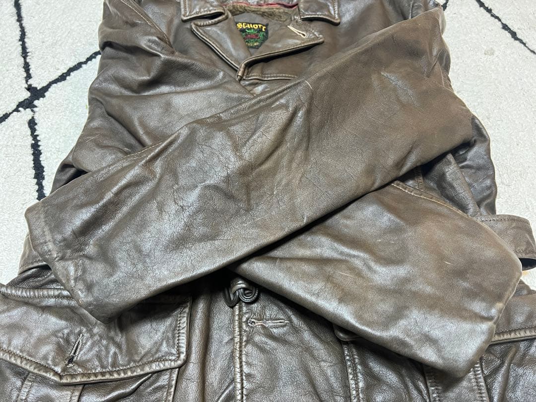 schott 60s 40 レザーコート カーコート ビンテージ ライダース