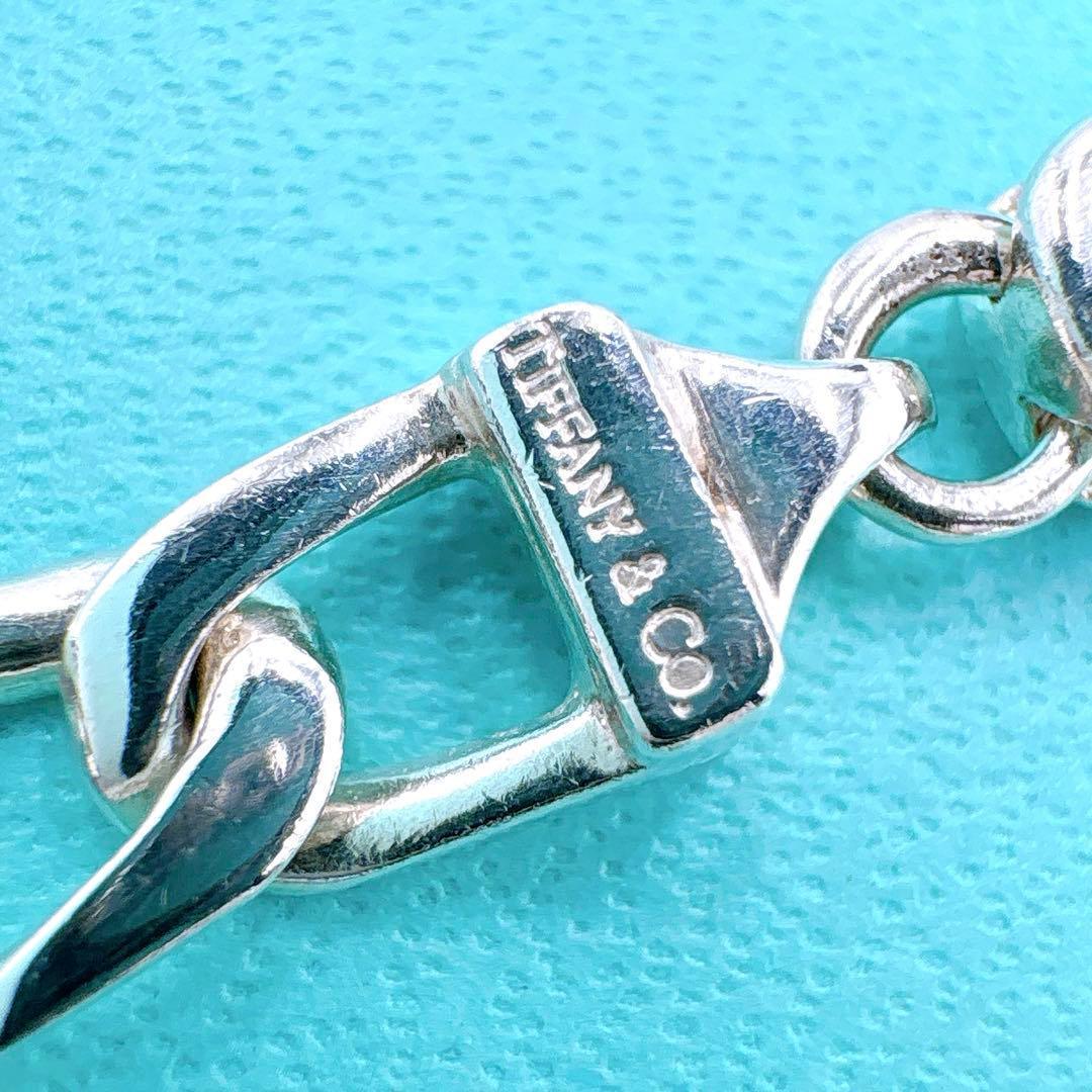 美品 オールドティファニー フィガロリンク コンビブレスレット シルバー k18