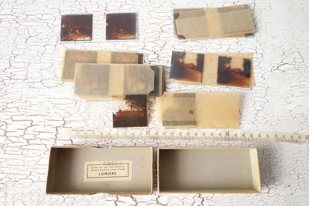 アンティーク　ステレオスコープ用ポジフィルム(ガラス製)