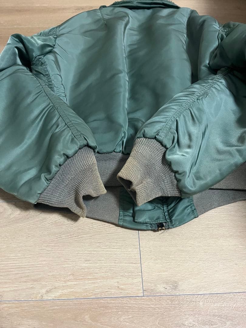 ALPHA B-15D フライトジャケット USA製 50s 復刻 緑 L