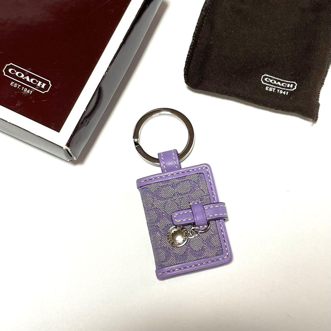 小物 Coach Signature Picture Frame Purple