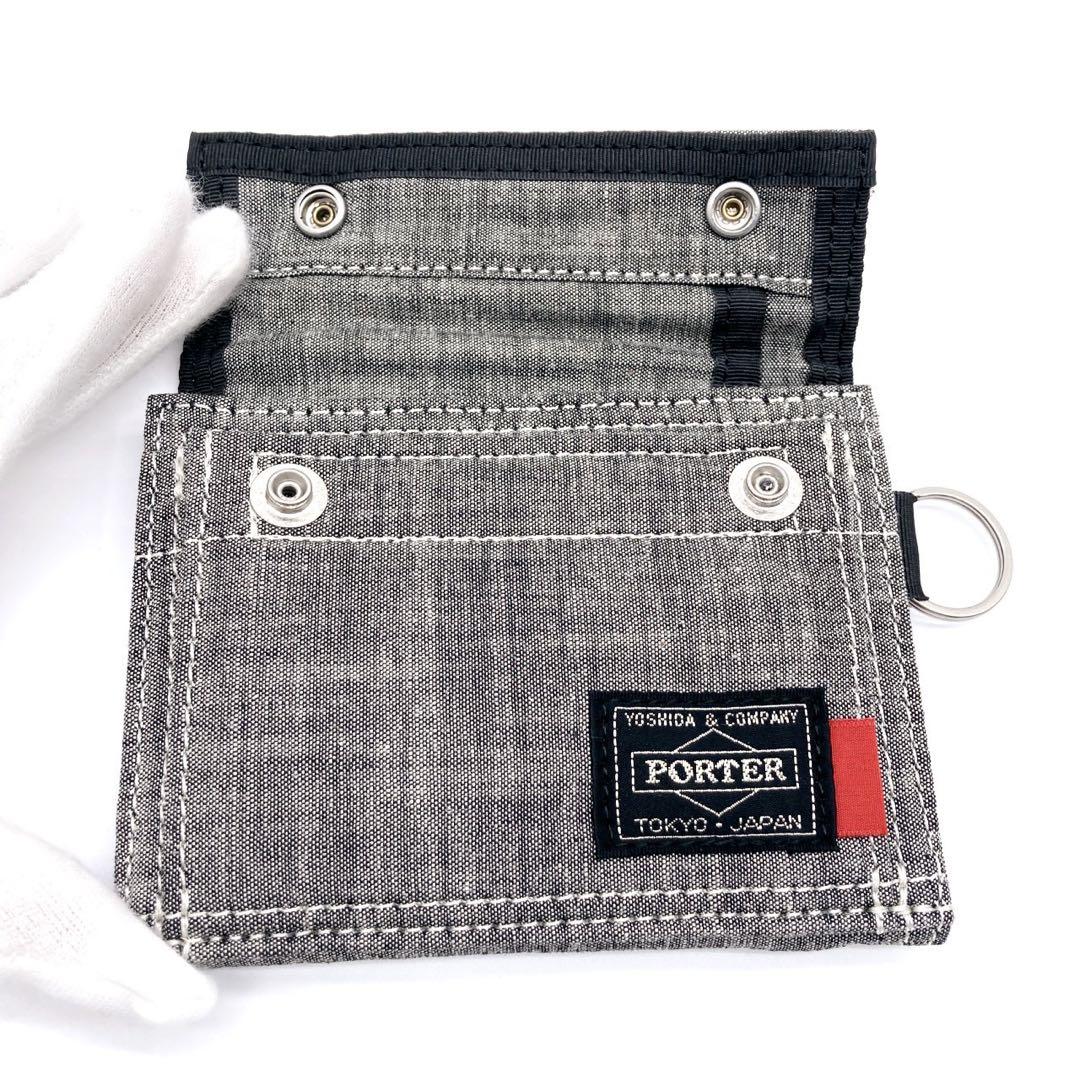 廃盤 希少 美品 PORTER Levi's コラボ 財布 三つ折り