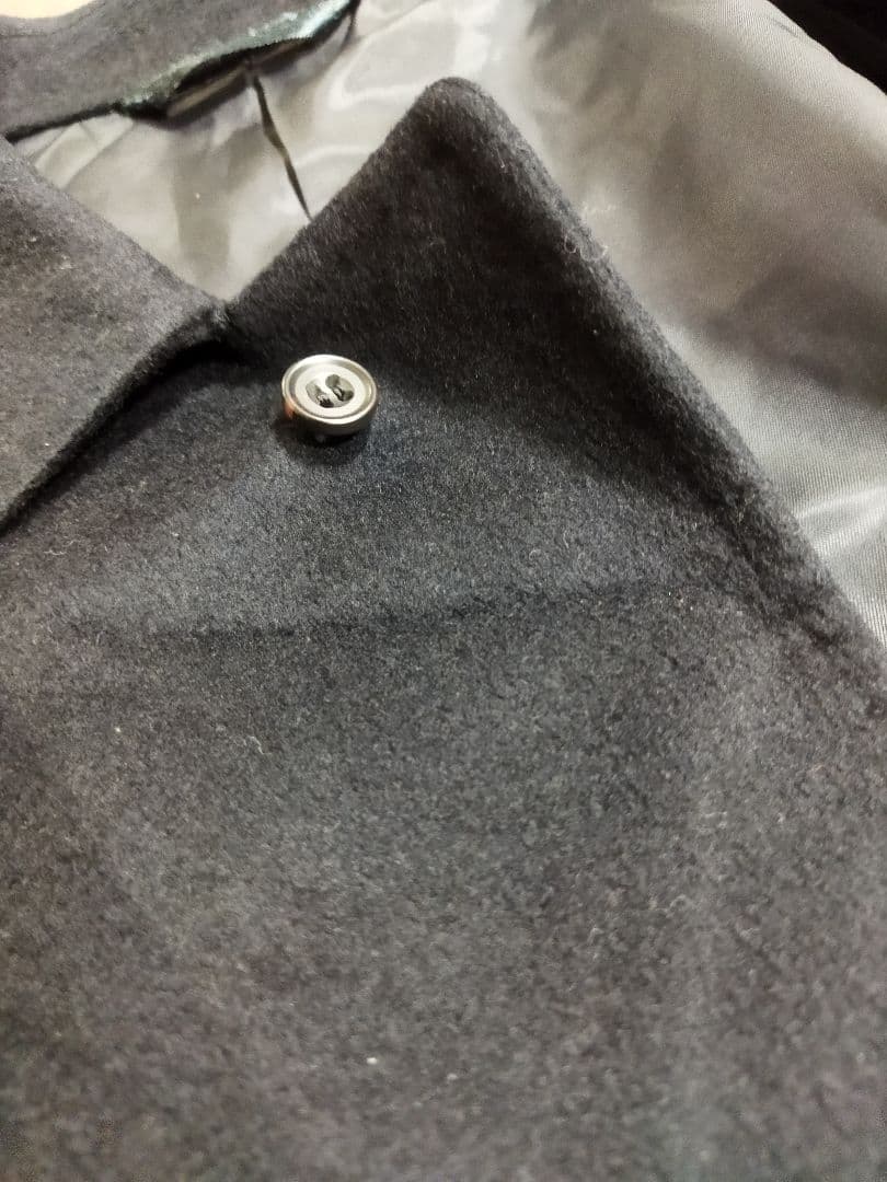 希少 英国御用達 カシミヤ100% 高級 藤井毛織 比翼コート メンズ L相当