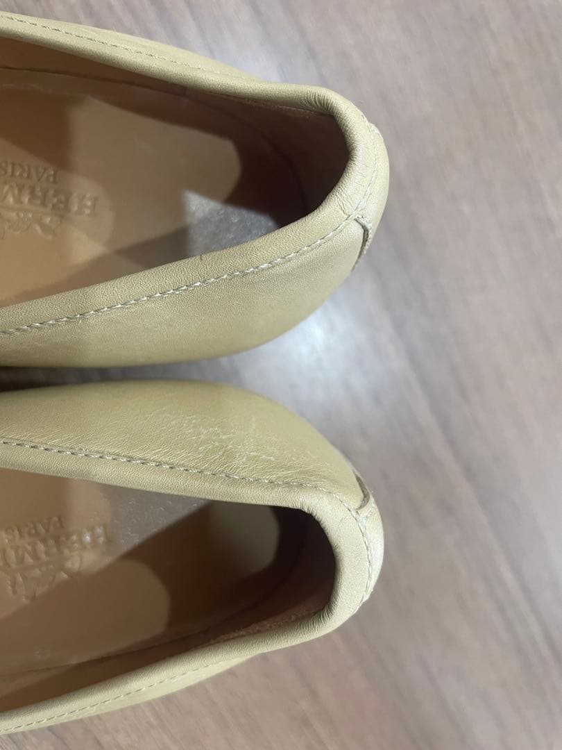 石原タイコ☆HERMES パンプス/36.5/BEG エルメス