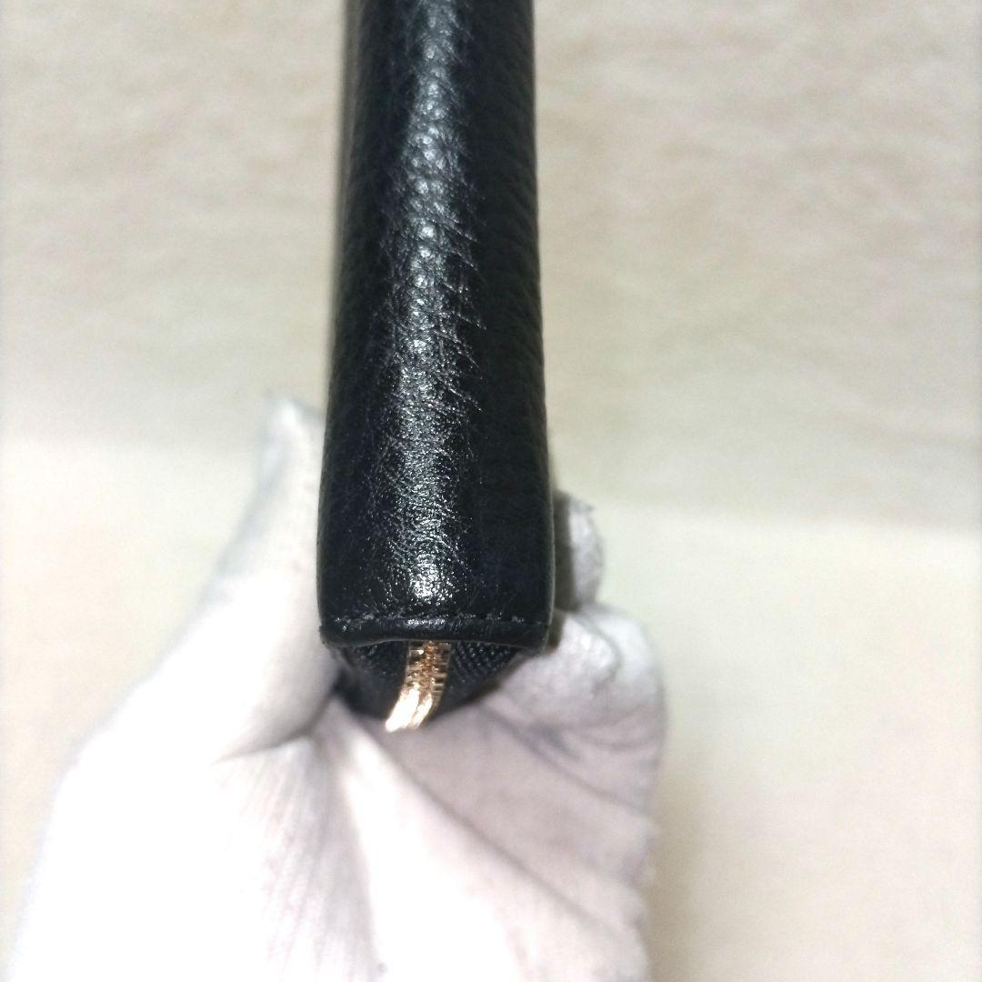 【美品】ポールスミス マルチストライプ ゴールド金具 ロゴ刻印 シボ革 長財布