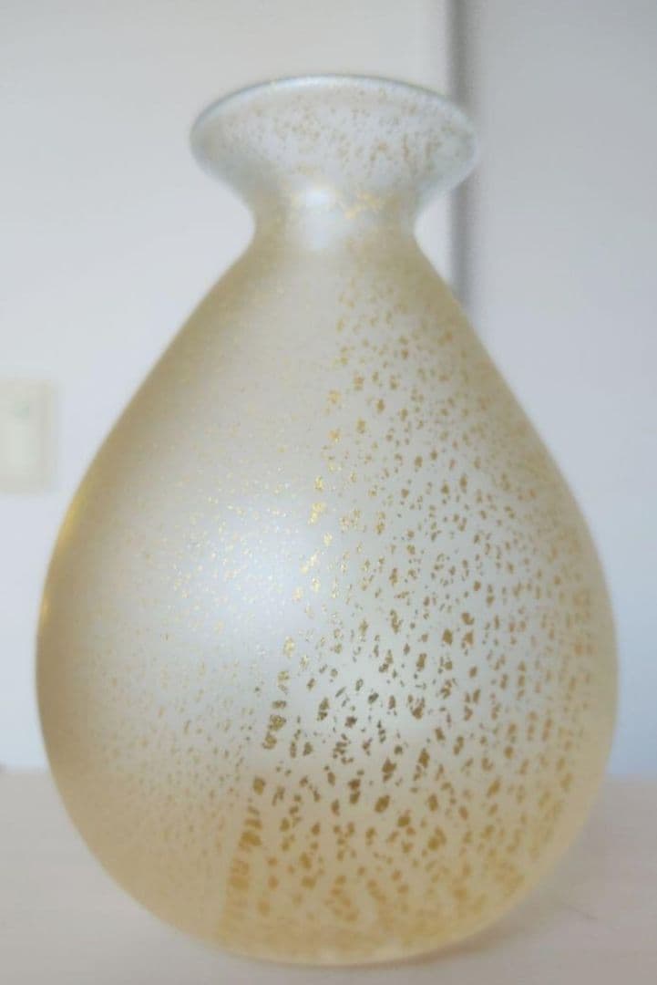 サイン有り☆黒木国昭 手吹きガラス 金彩 酒器揃（切子 江戸切子 薩摩切子）