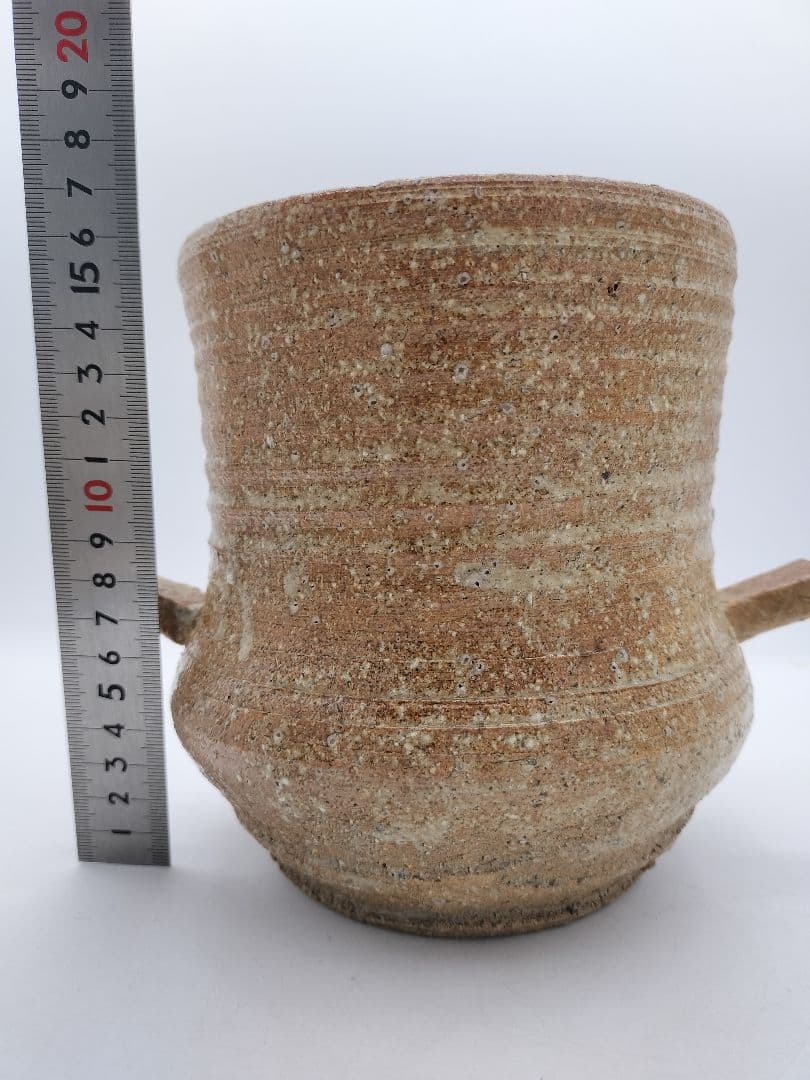 c523 水指 信楽山水 替蓋付 諏訪蘇山　木箱 茶道具 古物