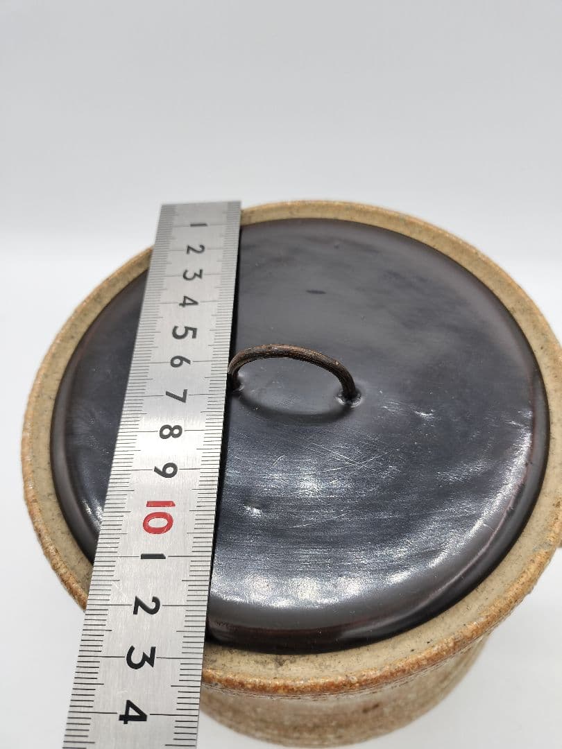 c523 水指 信楽山水 替蓋付 諏訪蘇山　木箱 茶道具 古物